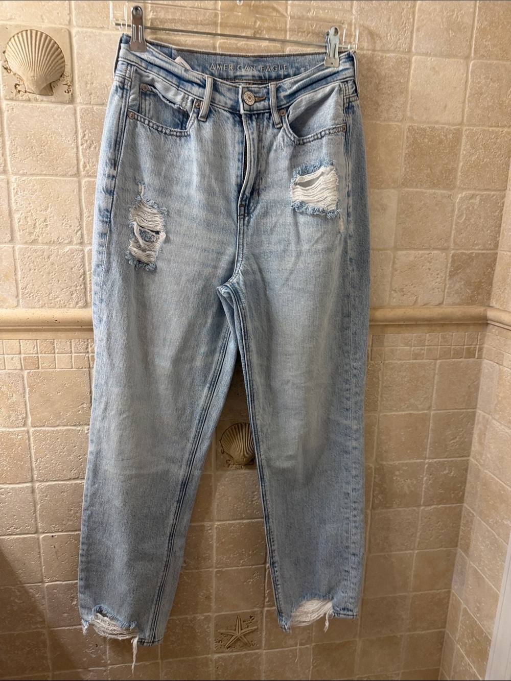 American Eagle Light Blue Distressed jeans Jeans 13.5’’-15’’